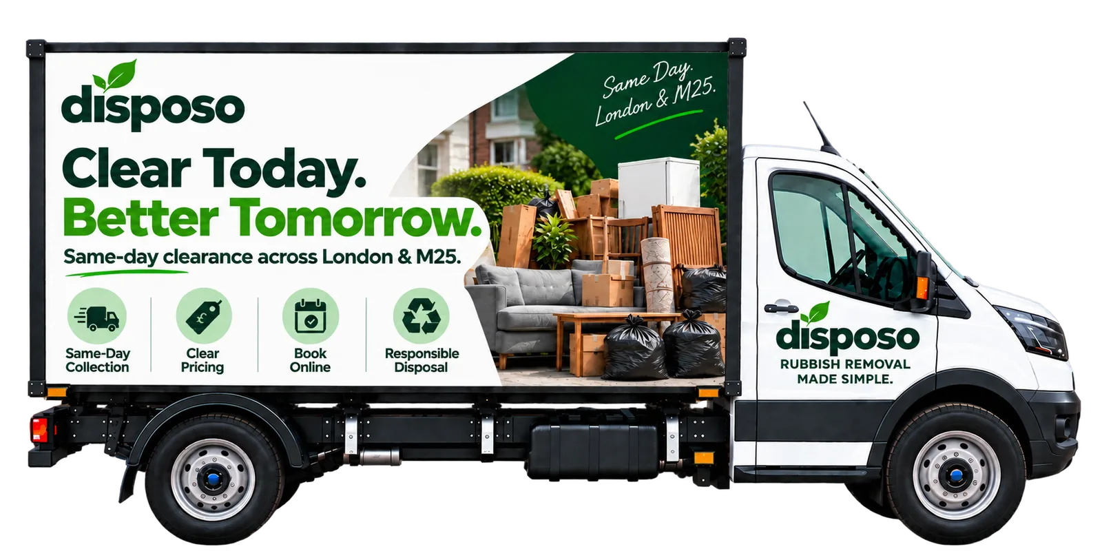 Disposo same-day rubbish removal and clearance in London